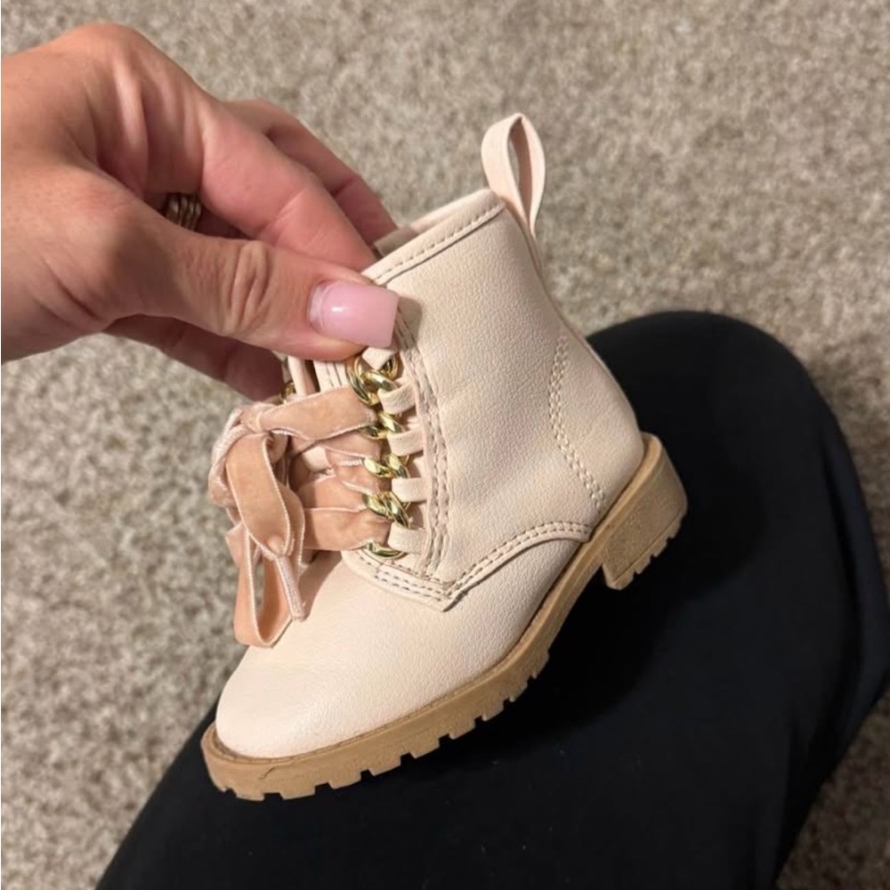 Cream Kids Boots